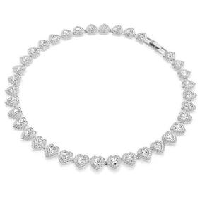 Set de Joyería de Alta Calidad en Oferta con Pulsera, Collar y <span class=keywords><strong>Pendientes</strong></span> de Cristal Brillante con Corazón de Diamantes de Famosa Marca de Diseñador de Moda - Product Image 4