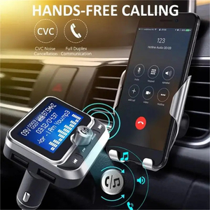 Émetteur FM pour voiture BC32, kit mains libres avec télécommande, lecteur MP3 LCD, chargeur double USB, modulateur FM pour voiture - Product Image 3