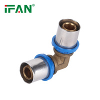 IFAN – raccords de presse en laiton PEX de haute qualité, 16-32MM, raccord coudé PEX pour le chauffage au sol