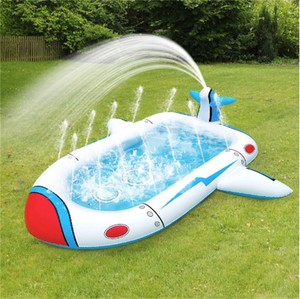 Piscina Inflable, Centro de Piscina, Piscina Inflable Multifuncional para Niños, Parque Acuático Portátil con Rociador de Agua, Tobogán, Piscina al Aire Libre - Product Image 3