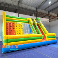 Mur d'escalade gonflable pour jeux en plein air, toboggan géant gonflable pour adultes