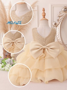 Vestidos de Niña Estilo Europeo y Americano Meiqiai 2026, Vestido de Fiesta Formal con Lazo Grande para Cumpleaños, Bautizos y Banquetes para Bebés - Product Image 3