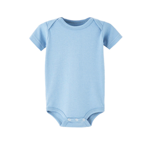 Combinaison bébé en coton 100% uni, tricotée, vêtements pour nouveau-né, combinaison à manches courtes - Product Image 4