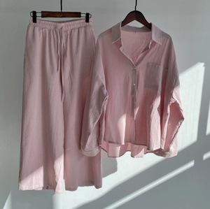 <span class=keywords><strong>Completi</strong></span> da <span class=keywords><strong>donna</strong></span> in tinta unita oversize eleganti in due pezzi camicia di <span class=keywords><strong>lino</strong></span> e tailleur pantalone per <span class=keywords><strong>donna</strong></span> - Product Image 6