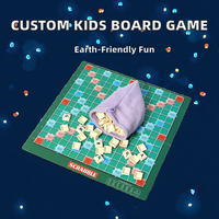 Plateau de jeu pliable personnalisé, imprimé en couleur, écologique et durable, pour un jeu familial éducatif et amusant, avec tuiles de Scrabble 2