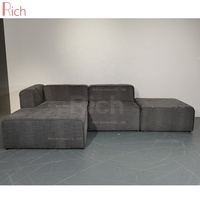 Modernes Minimalistisches Stoff-Ecksofa Modulares Sektionalsofa mit Chaiselongue für Zuhause, Apartment, Wohnzimmer, Hotel, Büro, Lobby