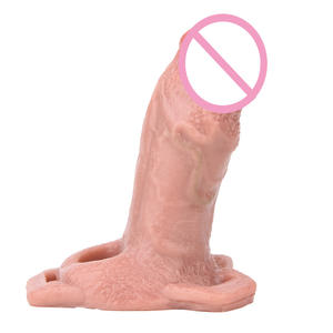 中空ストラップオンハーネス、伸縮性ウエストバンド付き、5.7インチシリコン中空ディルド、ペニスエクステンダー、より大きなペニス、男性用セックストイ - Product Image 3