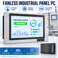 PC Táctil de Montaje en Panel sin Ventilador con USB Frontal y Pantalla Táctil Capacitiva de 10 Puntos para HMI de Máquinas