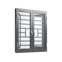Fenêtres à battants en aluminium insonorisées à double vitrage isolant, design de cadre en aluminium, efficacité énergétique, avec moustiquaires