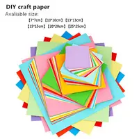 Papier artisanal personnalisé, 50 pièces, papier origami, couleurs et tailles assorties, pour l'artisanat, vente en gros