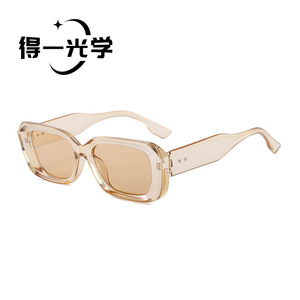 <b>Square</b> <b>Sunglasses</b> Black PC <b>Frame</b> UV400 Women Street Style - Product Image 3