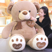 Ours en peluche géant JM3, grande taille, doux, en forme d'animal, pour la Saint-Valentin, coussin décoratif