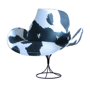 Người đàn ông giấy rơm mũ cao bồi in ấn phương Tây mỹ Texas sombreros shapable cattleman rộng vành mũ rơm Cowgirl <span class=keywords><strong>hat</strong></span> - Product Image 6