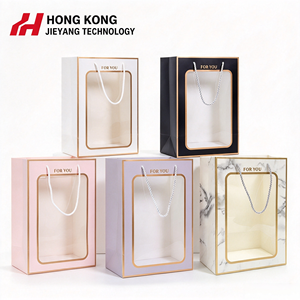Bolsas de Papel para Regalos y Ramos de Flores al por Mayor, con Ventana, Portátiles, para Bodas, Despedidas de Soltera, Compras y Regalos - Product Image 1