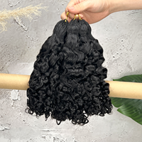 Extensions de cheveux humains 100% vierges pour crochet, qualité 15A, brésiliens bruts, bouclés birmans, avec nœuds miracle, pré-bouclés