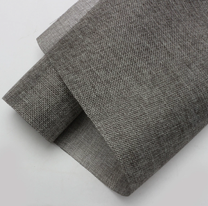 Rouleau de papier d'emballage pour fleurs en tissu de lin gris foncé écologique de haute qualité 48CMX 5Y, maille pour bouquets de mariage, cadeaux de Noël - Product Image 1