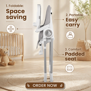 <span class=keywords><strong>Chaise</strong></span> haute bébé réglable et pliable, personnalisable, avec plateau amovible pour repas - Product Image 2