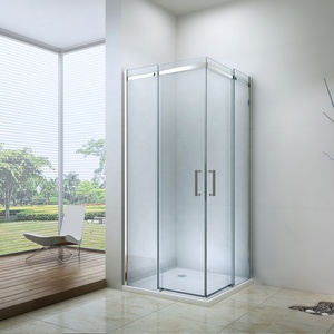 EX-803A Italien Moderne 2 Faces 8mm Cabine <span class=keywords><strong>De</strong></span> <span class=keywords><strong>Douche</strong></span> Sans <span class=keywords><strong>Plateau</strong></span> - Product Image 2