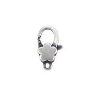 Fermoirs à griffes de homard en argent sterling 925 en forme de fleur de 13 mm, mignons et très demandés, pour la fabrication de bracelets et de colliers