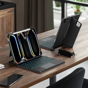 Étui clavier rétro-éclairé ultra fin 7 rvb avec porte-stylo pour <span class=keywords><strong>iPad</strong></span> <span class=keywords><strong>Pro</strong></span> M4 M5 13 pouces couverture de clavier détachable - Product Image 1