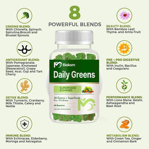 فاكهة وخضروات اللبان مكملات غذائية فاكهة وخضروات عضوية فيتامين غامق أخضر - Product Image 2