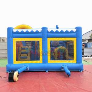 3D kids outdoor bounce house for party chateau gonflable inflatable dolphin bouncy castle and slide combo - Product Image 3