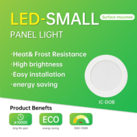 Plafonnier LED ultra-fin à montage en surface 6W 550-650lm 3000K-7000K 220 °   Plafonnier IC-DOB 100-265V