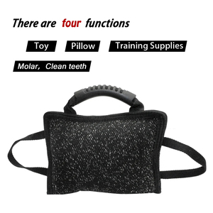 3 xử lý đay cắn gối miếng vải hình tam giác con chó mềm kéo đào tạo đồ chơi Pad 17*26cm cho cảnh sát chó schutzhund - Product Image 6