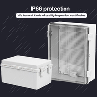 Caja de Distribución Eléctrica Impermeable IP67 de ABS/PC con Bisagras para Exteriores, Caja de Conexiones Multifactor con Bloqueo Personalizable para Cable de Alimentación