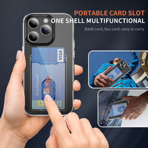 Cho <span class=keywords><strong>iPhone</strong></span> 15 Pro Trong Suốt Trường Hợp Với Ví Khe Cắm Thẻ Nhớ Chủ Slim Cứng PC TPU Bumper Điện Thoại Trường Hợp Đối Với <span class=keywords><strong>iPhone</strong></span> 14 13 12 Pro Max - Product Image 5