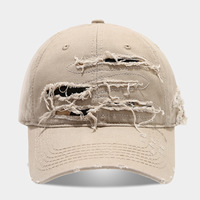 Gorra de Béisbol Ajustable de 6 Paneles, Estilo Retro, Desgastada, Unisex, de Moda Urbana, de Algodón, para las Cuatro Estaciones