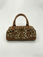 Sac à main Boston vintage à imprimé léopard, style streetwear, sac à bandoulière pour femme, toutes saisons JZ-17