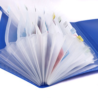 Petit organiseur de documents d'affaires en plastique portable de grande capacité, étui portefeuille avec étiquettes colorées pour les réunions et les voyages