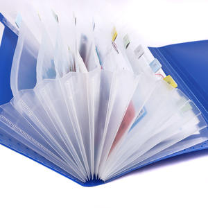 Petit organiseur de documents d'affaires en plastique portable de grande capacité, étui portefeuille avec étiquettes colorées pour les réunions et les voyages - Product Image 6
