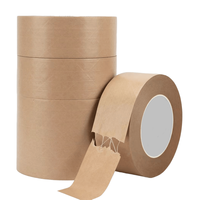 Ruban adhésif d'emballage en papier kraft renforcé de fibre de verre, écologique, biodégradable, résistant à la chaleur, recyclable