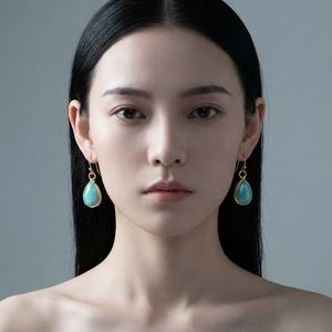 Orecchini in Cristallo di Occhio di Tigre Naturale 12MM Oro e Argento, Forma a Goccia, Gioielli Classici per Feste e Regali per Bambini - Product Image 5