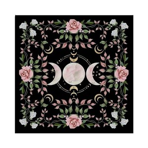 Mantel <span class=keywords><strong>de</strong></span> Terciopelo para Tarot con Diseño <span class=keywords><strong>de</strong></span> Mandala y Árbol <span class=keywords><strong>de</strong></span> la Vida, Impermeable, para Adivinación, Cubierta <span class=keywords><strong>de</strong></span> Mesa para Altar, Fabricación OEM/ODM - Product Image 1
