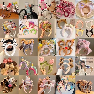 Diadema con diseño de animales hecha a mano, estilo caricatura, para mujer, novedad 2024, banda para el pelo de felpa, regalo. - Product Image 2