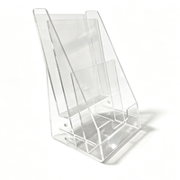Support de brochure en acrylique transparent pour bureau, présentoir de prospectus de table, support d'affichage de dépliants et d'affiches pour comptoir