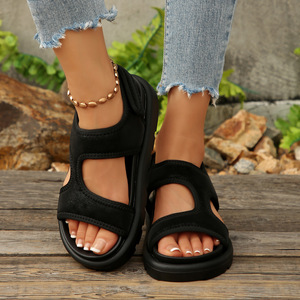 Sandales de plage à semelle épaisse pour femmes, été, nouveau modèle imprimé léopard, style européen et américain, sandales plateforme - Product Image 4