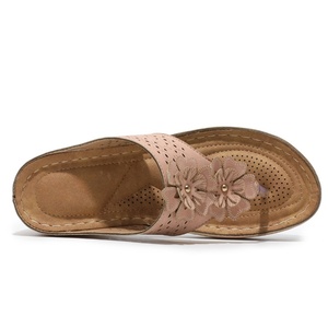 Logo personalizzato bohémien retrò donna sandali quadrati con artiglio punta plateau romano altezza che aumenta Slip-On per l'estate traspirante - Product Image 5