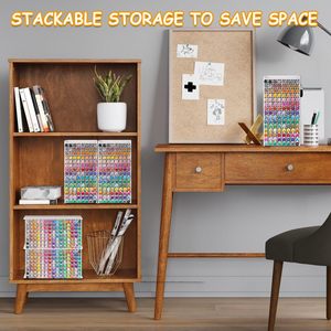 Boîte de rangement créative pour stylos de couleur, avec compartiments, organisateur de bureau pour supports de papeterie - Product Image 4