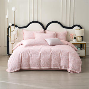 Parure de lit en coton brossé Duoximeimiankang, 4 pièces, style princesse rose, respirante, pour l'automne et l'hiver - Product Image 5
