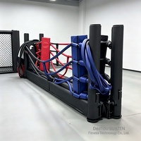 Ring de boxe pliable de qualité supérieure avec cadre galvanisé, commande en gros, prix d'usine