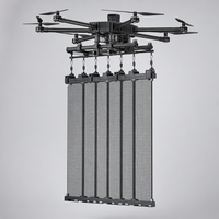 Écran publicitaire aérien flexible en maille LED transparente pour drones, idéal pour événements et concerts