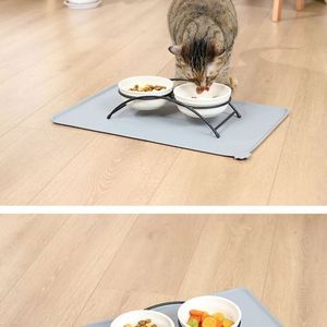 Large Silicone <b>Pet</b> Feeding <b>Mat</b> Non-Slip Waterproof Dog Cat <b>Food</b> Placemat for Bowls and Feeders - Product Image 2