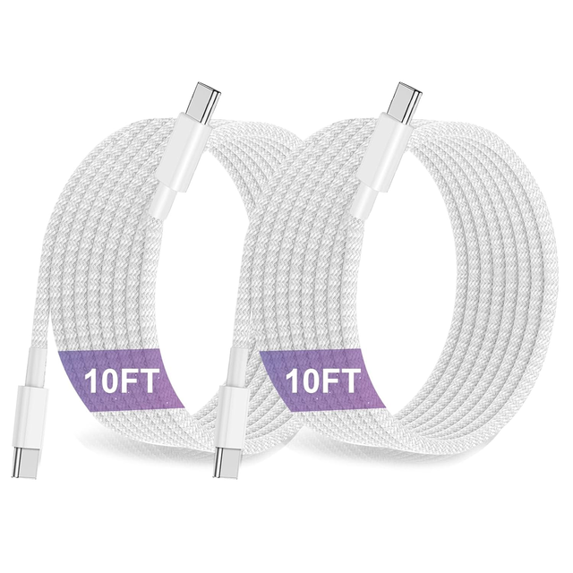 10FT 3M Factory Wholesale Type-c to Type-c 3A 5A Quick Charging Sync Date Usb Cables 60W 100W PD Usb-c Cables for Phone Charger