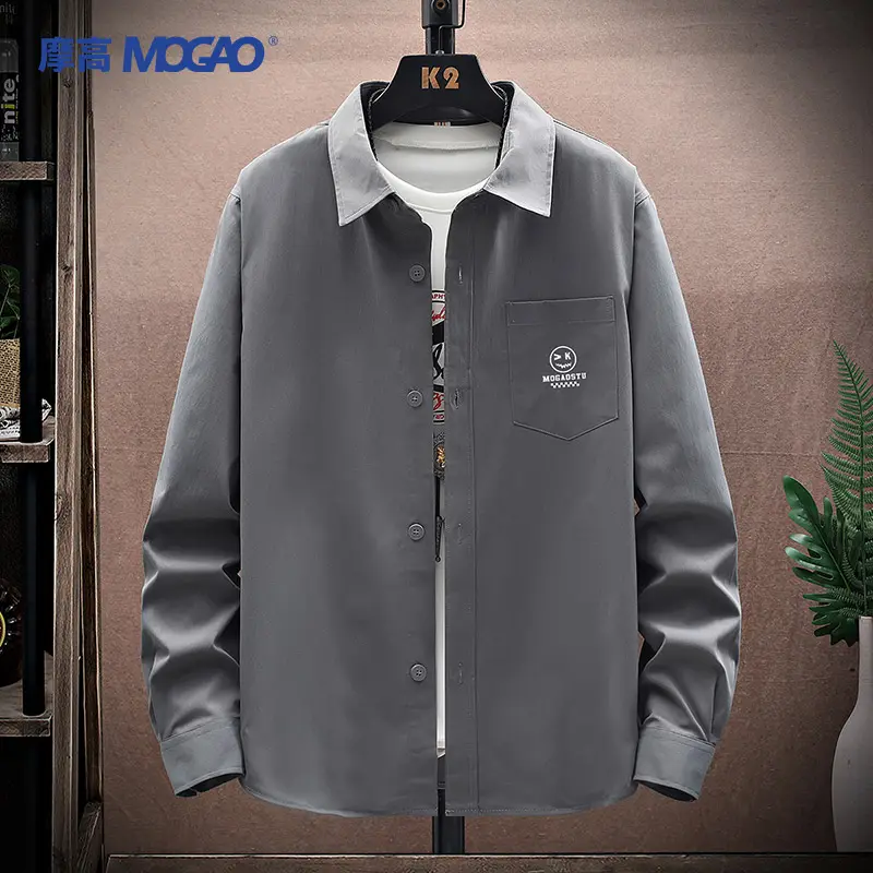 Mogao 2023 spring fashion loose men's shirt cardigan jacket W08136Y6606