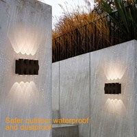 Applique murale LED 8W en aluminium minimaliste avec interrupteur, étanche intérieur/extérieur pour la décoration de chambre et de salon