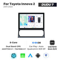 MEKEDE DUDU7 Android 13 Autoradio Lecteur multimédia automobile Car-play Auto 7870 12+512 GPS pour Toyota Innova 2 2015-2023 11,5 pouces